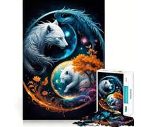 Rompecabezas Yin Yang para Adultos de 1000 Piezas,Juego de Memoria,Ajuste, Compacto,Ideal para divertirse en Familia (38x52cm)