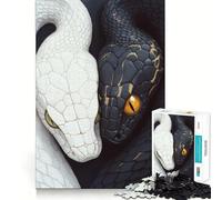 Rompecabezas Yin Yang Serpientes de 1000 Piezas Diversión para Entrenar la Memoria Superficie Lisa y sin Rebabas Un desafío entretenido para el Tiempo Libre (38x52cm)
