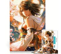 Rompecabezas Yuna Final FantasyxArtwork 1000 Piezas Entrenamiento cognitivo Divertido Piezas Que encajan a la perfección Regalo de cumpleaños Juguete para ejercitar la Mente (50x75cm)