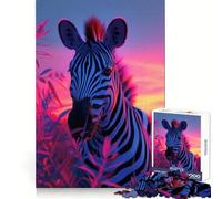 Rompecabezas Zebra Aesthetic Sunset de 1000 Piezas para Adolescentes estimulación cognitiva, Ocio Lento, Cierre Seguro, (38x26cm)
