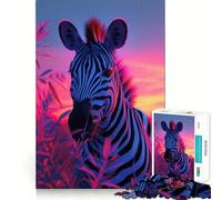 Rompecabezas Zebra Aesthetic Sunset para Adultos,1000 Piezas,Juego de Memoria,Ajuste, Compacto,Ideal para divertirse en Familia (38x52cm)