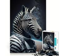 Rompecabezas Zebra Astronaut de 1000 Piezas para Adolescentes,Juego de Entrenamiento cognitivo,Ajuste Huecos,Compacto,Divertido para Jugar en Familia (50x75cm)