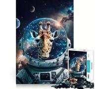 Rompecabezas Zebra Astronaut de 1000 Piezas para Adolescentes,Juego de Entrenamiento cognitivo,Ajuste Huecos,Compacto,Divertido para Jugar en Familia (38x26cm)