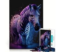 Rompecabezas Zebra Astronauta,1000 Piezas,estimulación cognitiva,Piezas sin Rebabas,Corte Limpio,Juguete de Entretenimiento para Interiores (50x75cm)