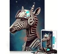 Rompecabezas Zebra Astronauta 1000 Piezas Juego de Habilidades mentales Corte láser Ejercicio Mental para Momentos de Tranquilidad en casa (50x75cm)