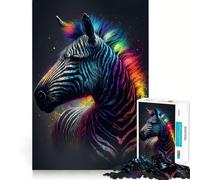 Rompecabezas Zebra Astronauta de 1000 Piezas Ejercicio Mental Divertido Piezas de Ajuste preciso Una Forma entretenida de Pasar el Tiempo Libre (38x52cm)