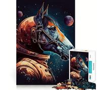 Rompecabezas Zebra Astronauta de 1000 Piezas,Juego de ingenio,Troquelado de Alta precisión,pasatiempo Fascinante para Momentos de Ocio (50x75cm)