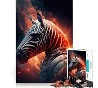 Rompecabezas Zebra Astronauta de 1000 Piezas para Adultos Entrenamiento Cerebral Divertido,Corte Limpio,componentes Resistentes,Actividad Relajante para la Mente (50x75cm)