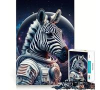 Rompecabezas Zebra Astronauta de 1000 Piezas para Adultos Entrenamiento Cerebral Divertido,Corte Limpio,componentes Resistentes,Actividad Relajante para la Mente (38x52cm)