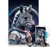 Rompecabezas Zebra Astronauta para Adultos,1000 Piezas,Juego de Habilidad y Pensamiento,Troquelado de Alta precisión,desafío entretenido para el Tiempo Libre (50x75cm)