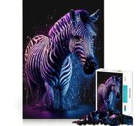 Rompecabezas Zebra Astronauta para Adultos,1000 Piezas,Mejora la concentración,Divertido,tamaño Uniforme,Piezas precisas,Actividad para Fortalecer los Lazos Familiares (38x26cm)