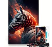 Rompecabezas Zebra Astronauta para Adultos,1000 Piezas,para desarrollar la Memoria,Ajuste Estable,sin Piezas Que se muevan,Compacto,Ideal para Jugar en Familia (38x26cm)