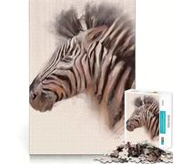 Rompecabezas Zebra de 1000 Piezas,diversión con Memoria,Superficie Lisa y sin Rebabas,un desafío entretenido para el Tiempo Libre (38x26cm)