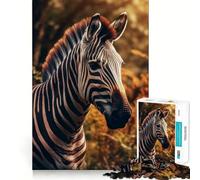 Rompecabezas Zebra de 1000 Piezas,Juego de ingenio,Troquelado de Alta precisión,pasatiempo Fascinante para Momentos de Ocio (38x26cm)