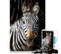 Rompecabezas Zebra de 1000 Piezas Juego de Memoria Cerebral, Cortado con láser Actividad Absorbente para Noches tranquilas (38x52cm)