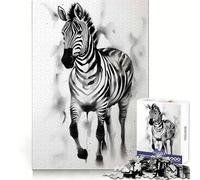 Rompecabezas Zebra Ink de 1000 Piezas para Adolescentes Entrenamiento Mental Fácil de Usar Diseño Elegante (50x75cm)