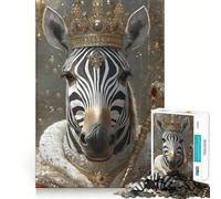 Rompecabezas Zebra King 1000 Piezas para ejercitar la Mente, Corte láser,Tiempo de relajación,Ejercicio Mental en casa (38x26cm)