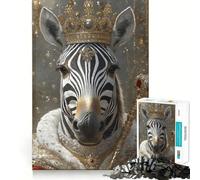 Rompecabezas Zebra King de 1000 Piezas,diversión con Memoria,Superficie Lisa y sin Rebabas,un desafío entretenido para el Tiempo Libre (50x75cm)