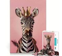 Rompecabezas Zebra King de 1000 Piezas Juego de lógica y Pensamiento Experto en Corte Artesanía Tiempo de relajación Ejercicio Mental en casa (38x26cm)