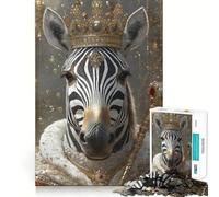 Rompecabezas Zebra King para Adultos de 1000 Piezas,Juego de concentración Mental, Corte láser,Actividad Nocturna Divertida para Toda la Familia (38x52cm)