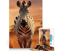 Rompecabezas Zebra para Adultos,1000 Piezas,Juego de Entrenamiento cognitivo,Encaje Huecos,Actividad Relajante para la Mente (38x52cm)