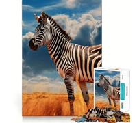 Rompecabezas Zebra para Adultos de 1000 Piezas,Juego de Memoria,Ajuste, Compacto,Ideal para Disfrutar en Familia (38x52cm)