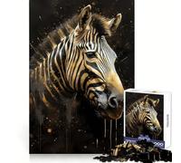 Rompecabezas Zebra Seres Místicos 1000 Piezas para Adolescentes Poder Mental Entretenimiento Tranquilo Bordes Uniformes Regalo Navideño (38x26cm)