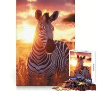 Rompecabezas Zebra Sunset Harmony de 1000 Piezas para Adultos, Ideal para estimular la Memoria cognitiva y Disfrutar de un Momento de Paz Corte preciso Regalo de Temporada (38x26cm)