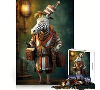Rompecabezas Zebra Traveler Art para Adolescentes de 1000 Piezas Poder de Recuerdo, Placer Relajante, Bordes precisos, Sorpresa de cumpleaños (38x26cm)