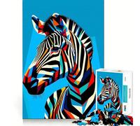 Rompecabezas Zebra WPAP Pop Art de 1000 Piezas Ejercicio Mental Divertido Piezas de Ajuste preciso Una Forma entretenida de Pasar el Tiempo Libre (50x75cm)