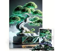 Rompecabezas Zen Abstracto Mable Bonsai de 1000 Piezas para Adolescentes, Ideal para el Desarrollo Cerebral, Relajarse, Limpiar y armar (38x26cm)