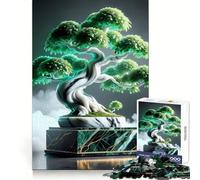 Rompecabezas Zen Abstracto Mable Bonsai de 1000 Piezas para Adultos Regalos para Adultos Piensa, Entrena, relájate Bordes Bien definidos Regalo Ideal (38x52cm)