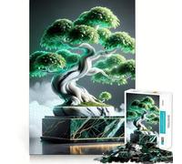 Rompecabezas Zen Abstracto Mable Bonsai para Adultos,1000 Piezas,Diversión para Desarrollar la Memoria,Ajuste Estable,Sin Piezas Desplazables,Compacto,Divertido para Jugar en Familia (38x52cm)