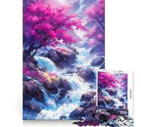 Rompecabezas Zen Cascada de 1000 Piezas para Adolescentes práctica de lógica, diversión Tranquila, Bordes limpios, Regalo Festivo (50x75cm)