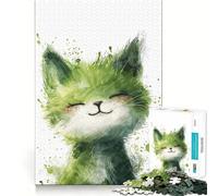 Rompecabezas Zen Garden Kitty de 1000 Piezas,Divertido y enfocado,con tecnología Avanzada de Corte láser,Ideal para Viajar Juego Mental Regalar (50x75cm)