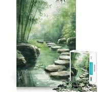 Rompecabezas Zen Garden Path para Adultos,1000 Piezas,para desarrollar la Memoria,Ajuste Estable,Piezas sin Desplazamiento,Compacto,Ideal para Jugar en Familia (50x75cm)