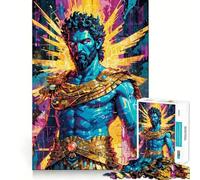 Rompecabezas Zeus︰ Electric Divinity de 1000 Piezas Juego de Memoria Cerebral Corte láser Actividad Absorbente para Noches tranquilas (38x52cm)
