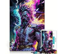 Rompecabezas Zeus︰ Neon Pantheon de 1000 Piezas Diversión para ejercitar la Mente Piezas sin Rebabas y de Corte Limpio Actividad Absorbente para Noches tranquilas (38x26cm)