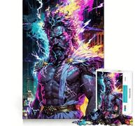 Rompecabezas Zeus︰ Neon Pantheon de 1000 Piezas para Adultos Divertido Juego de Memoria Artesanía de Corte experta Actividad Relajante para Grupos en Interiores (38x52cm)