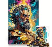 Rompecabezas Zeus,Rey del Monte Olimpo,para Adolescentes,1000 Piezas,Juego para estimular la Mente,Piezas sin Rebabas,Corte Limpio,fácil de Aprender,diversión para Toda la Familia (38x52cm)