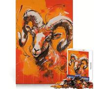 Rompecabezas Zodiac Aries de 1000 Piezas para Adultos Regalo Ideal para desarrollar la Inteligencia, entretenerse y Relajarse Bordes precisos Regalo Memorable (50x75cm)