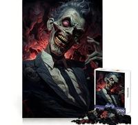 Rompecabezas Zombie Scary Smile de 1000 Piezas para Adolescentes Mejora la Memoria, Tiempo Libre Divertido, Corte de Calidad, Regalo Elegante de Navidad (38x26cm)