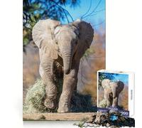 Rompecabezas Zoopar de Elefante Corriendo para Adolescentes, 1000 Piezas, Recall Upgrade, Relajante, Divertido, Arte de Pared con Corte Claro, Decoración (38x52cm)