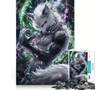 Rompecabezas Zorro Blanco con Energía Brillante para Adultos 1000 Piezas Juego de Memoria Cerebral Corte Láser para un Ajuste Perfecto Aliviar el Estrés (38x52cm)