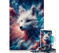 Rompecabezas Zorro del Cielo Celestial Blanco 1000 Piezas Juego Diversión Cognitiva Troquelado de Alta Precisión Aliviar el Estrés (38x52cm)