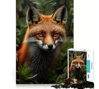 Rompecabezas Zorro Rojo para Adultos, 1000 Piezas, Juguete de Lógica, Alivio del Estrés, Corte de Precisión, Regalo para Festivales (38x52cm)