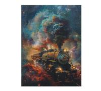 Rompecabezas1000pcs(52x38cm) Galactic Steam Train Journey Rompecabezas para Adolescentes Juegos Relajantes Decoración del Hogar Cumpleaños Y Navidad 1000pcs(52x38cm)