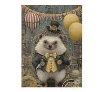 Rompecabezas1000pcs(52x38cm) Steampunk Hedgehog Party Rompecabezas para Adolescentes Juegos Relajantes Decoración del Hogar Cumpleaños Y Navidad 1000pcs(52x38cm)