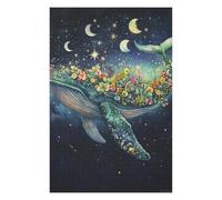 Rompecabezas1000pcs(75x50cm) Whale with Flowers in Space-2 Rompecabezas para Adolescentes Juegos Relajantes Decoración del Hogar Cumpleaños Y Navidad 1000pcs(75x50cm)