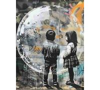 Rompecabezass 1000 Piezas - Banksyss Street Art Graffiti - Juego De Memorias For The Elderly - Juguetes Educativos Familiares Gifts - Abstract Art Puzzle Zx402Aw